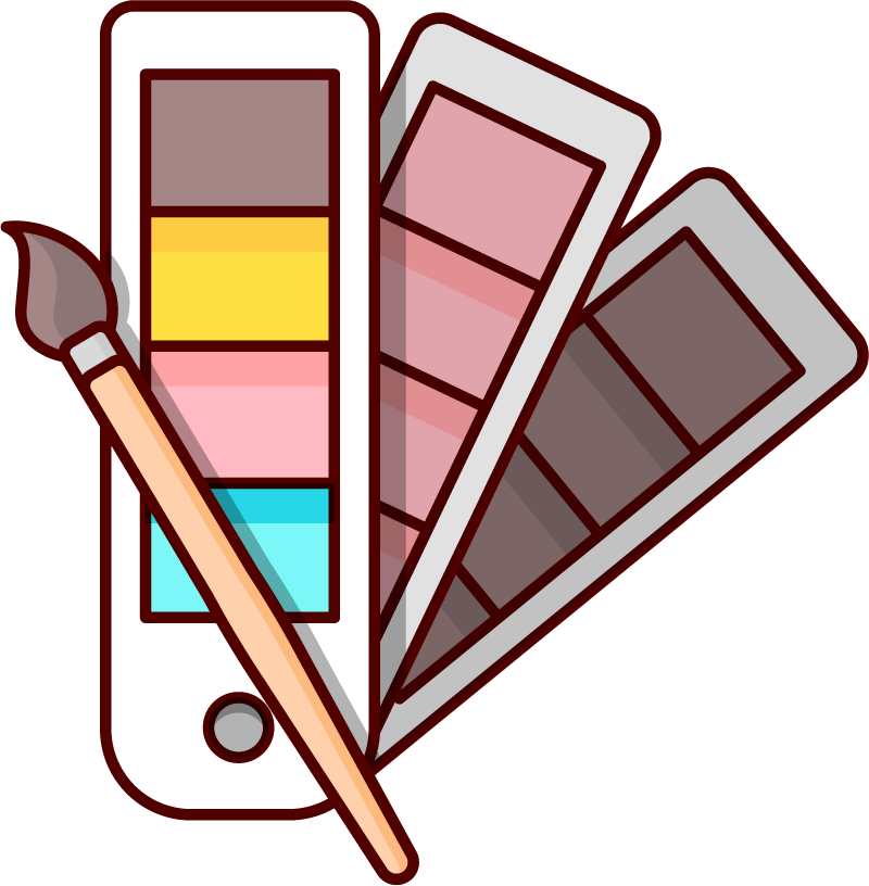 Muestrario de tonalidades de pinturas 